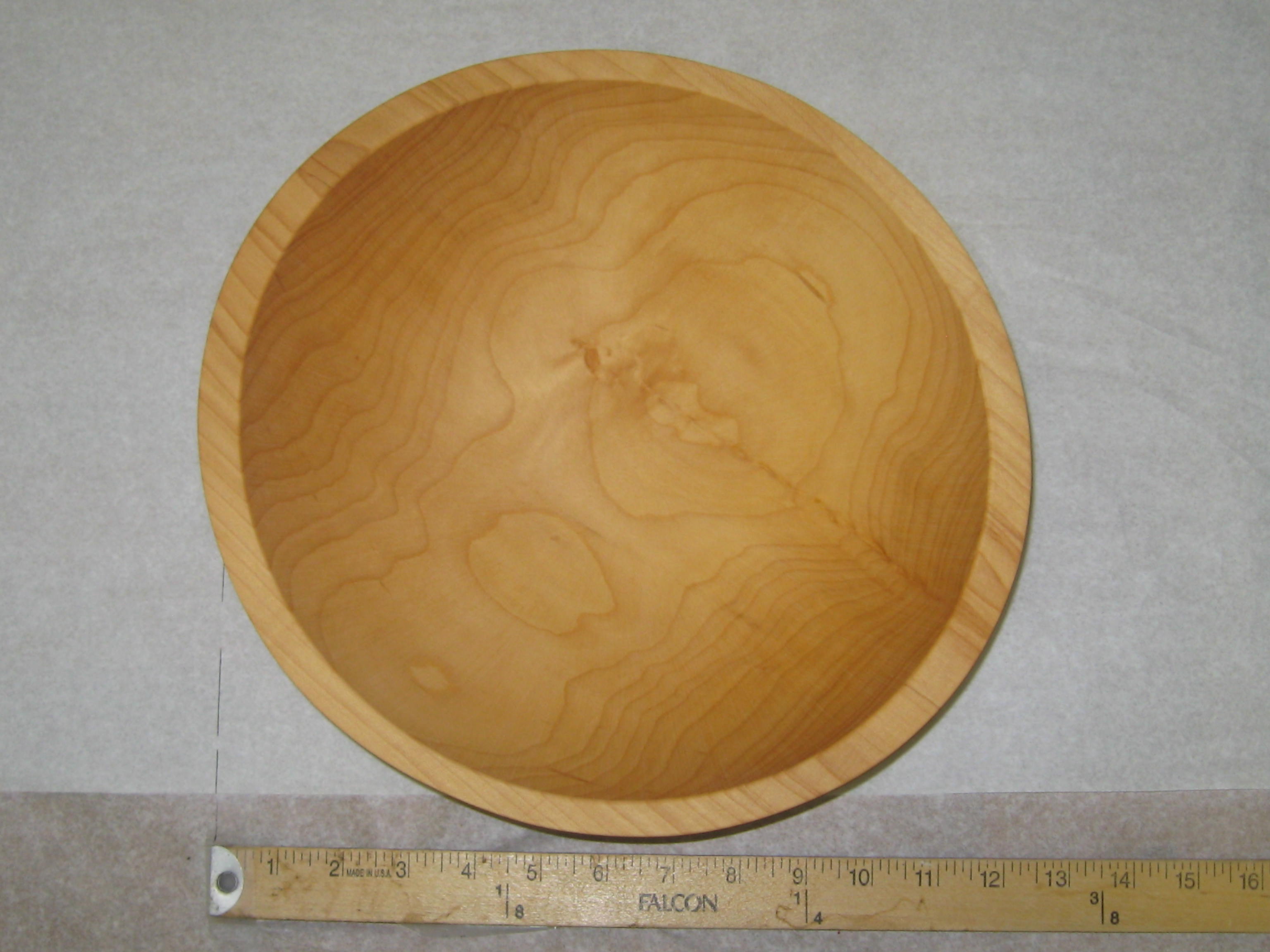 12" MAPLE SALAD BOWL (First Quality) - Click Image to Close
